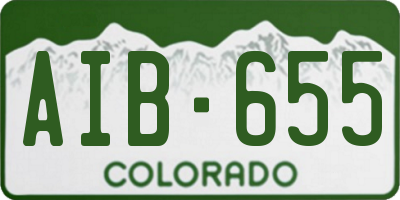 CO license plate AIB655