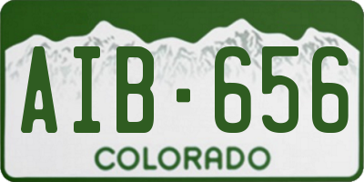 CO license plate AIB656