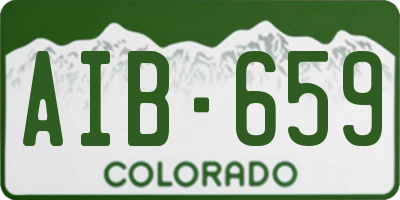 CO license plate AIB659