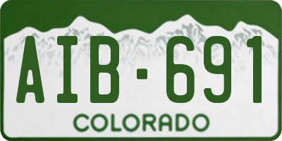 CO license plate AIB691