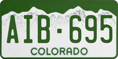 CO license plate AIB695