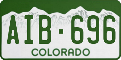 CO license plate AIB696