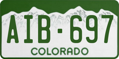 CO license plate AIB697