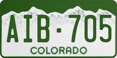 CO license plate AIB705