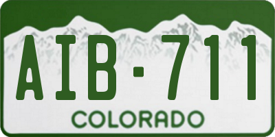 CO license plate AIB711