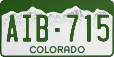 CO license plate AIB715