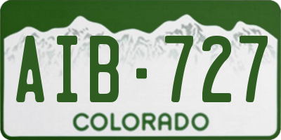 CO license plate AIB727