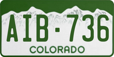 CO license plate AIB736