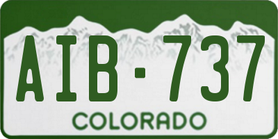 CO license plate AIB737