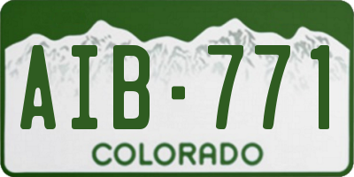 CO license plate AIB771