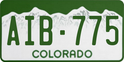 CO license plate AIB775