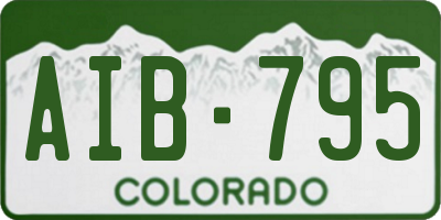 CO license plate AIB795