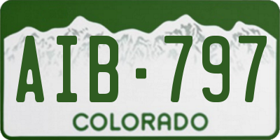 CO license plate AIB797
