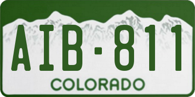CO license plate AIB811