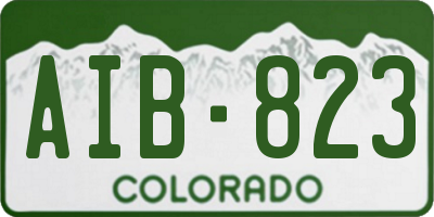 CO license plate AIB823