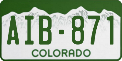 CO license plate AIB871