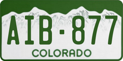 CO license plate AIB877