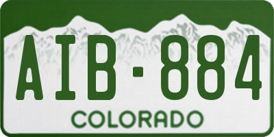 CO license plate AIB884