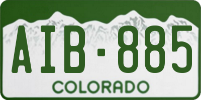 CO license plate AIB885