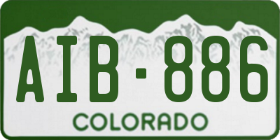 CO license plate AIB886