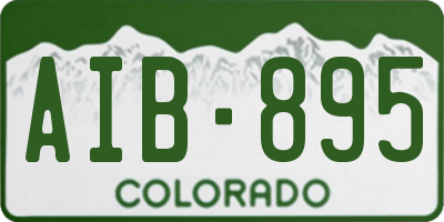 CO license plate AIB895