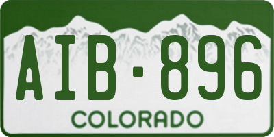 CO license plate AIB896