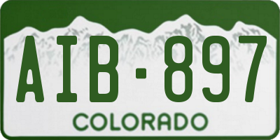 CO license plate AIB897