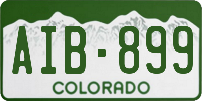 CO license plate AIB899