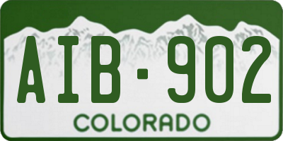 CO license plate AIB902