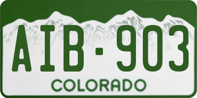 CO license plate AIB903