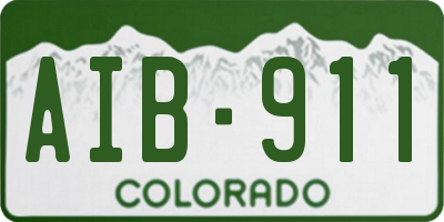 CO license plate AIB911