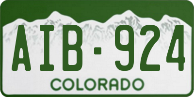 CO license plate AIB924