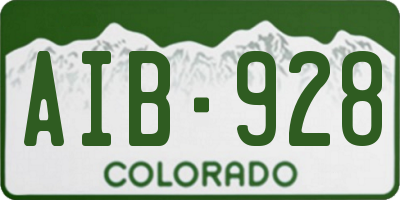 CO license plate AIB928