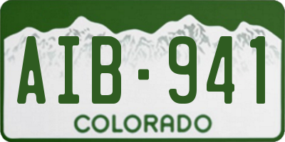 CO license plate AIB941