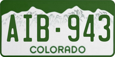 CO license plate AIB943