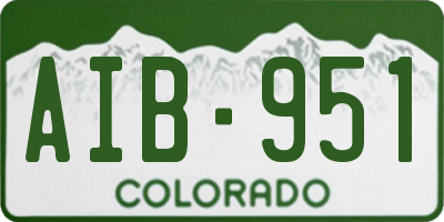 CO license plate AIB951