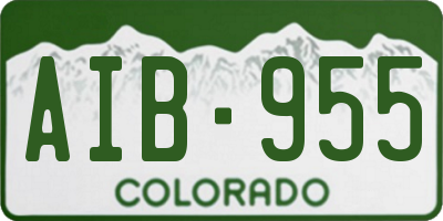 CO license plate AIB955
