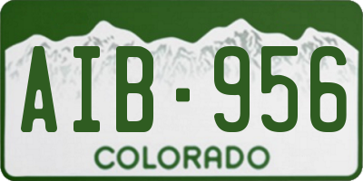 CO license plate AIB956