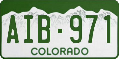 CO license plate AIB971