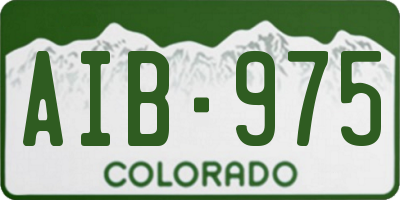 CO license plate AIB975