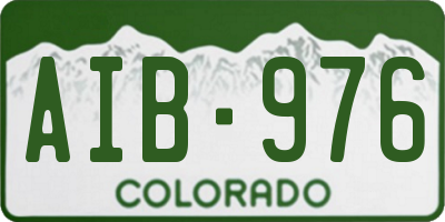 CO license plate AIB976