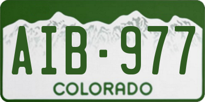 CO license plate AIB977