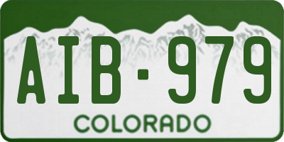 CO license plate AIB979
