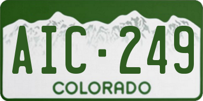 CO license plate AIC249