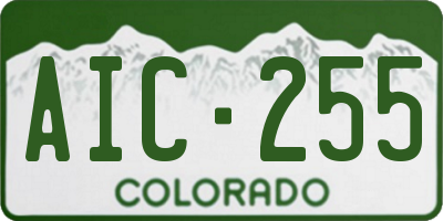 CO license plate AIC255