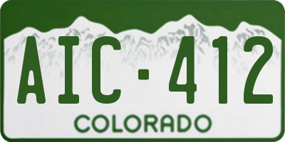 CO license plate AIC412