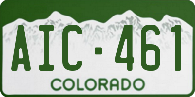 CO license plate AIC461