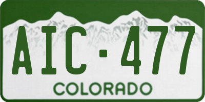 CO license plate AIC477