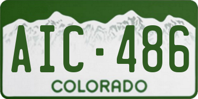 CO license plate AIC486