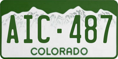 CO license plate AIC487